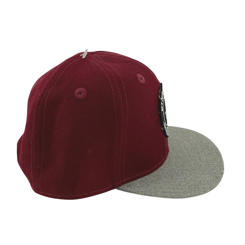 BinkyBro Skate Co Infant Snapback Hat Burgundy Grey Flat Brim Adjustable Cap - Picture 2 of 5